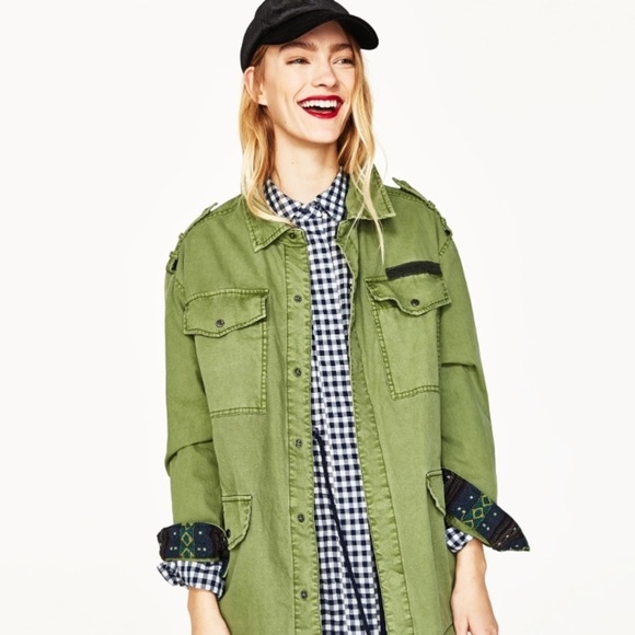 [Zara] Olive Green Utility Jacket - Picture 5 of 8